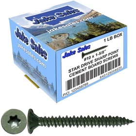 Cement Board Screws Sharp Point Heat Treated Steel Corrosion Resistant Flat Head