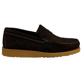 ICON LAB 2100 Slip On Shoe With Fringe 100% Oiled Suede Color Burnt