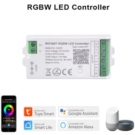 2.4G Tuya WiFi Smart LED Controller 12-24V CCT RGB RGBW Dimmer LED Light Strip