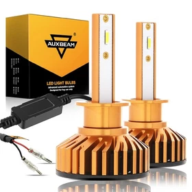 AUXBEAM H1 LED Headlight Kit High Low Beam 6500K Bulb 52W 60W 70W 72W 110W 120W