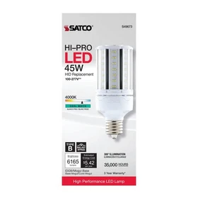 Satco S49673 - 45 Watt LED HID Replacement - Type B -  4000K (1, 2, or 6 Pack)