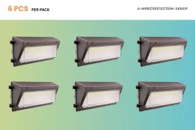 150W-345KP AAB Led Wall Pack Light Selectable