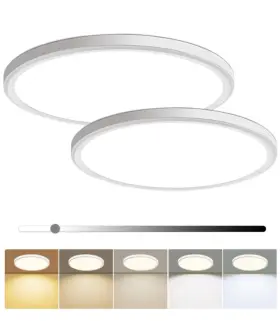 A-SDL12IN-24W-5CCT-WH AAB TEC Pack Led Flush Mount Ceiling