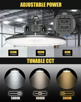 696535673620 ADUB Led High Bay Light Selectable Fixture #2