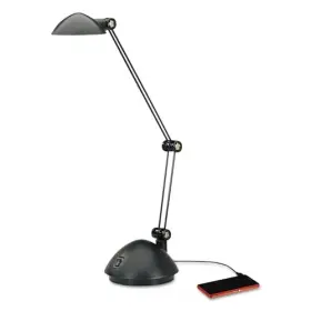 LC180U-BLACK ALERA Ale Twin Arm Task Led Lamp Usb Port High