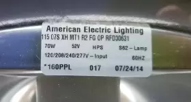 RFD30631 AMERICAN ELECTRIC LIGHTING Street Light Xh Fg Op #2