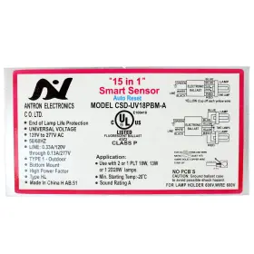 CSD-UV18PBM-A ANTRON ELECTRONICS Flourescent Ballast Lamp Cfl