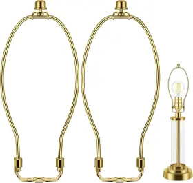 2PLF-BRASS-6IN AOLLOA Set Lamp Harp Holder Finials