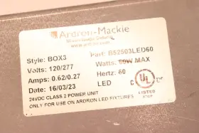 B52503LED60 ARDRON MACKIE Driver Ballast Led Display Lighting