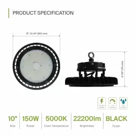 A-UHB2-150D50-PRM ASD Ufo Led High Bay Light Dimmable Dlc #2