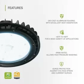 A-UHB2-150D50-PRM ASD Ufo Led High Bay Light Dimmable Dlc #3