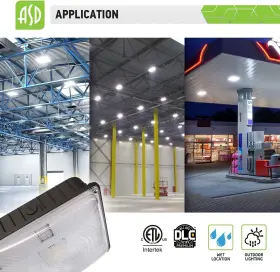 ASD-CAN05-70D50-BZ-PRM ASD Led Canopy Light Gas Station #2