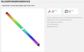 WLS28-PXRGBW285DXKQ BANNER Led Strip Light Bar Io Link
