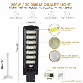 772835186197 BRILLIRARE Solar Street Lights Led Dusk Dawn #2