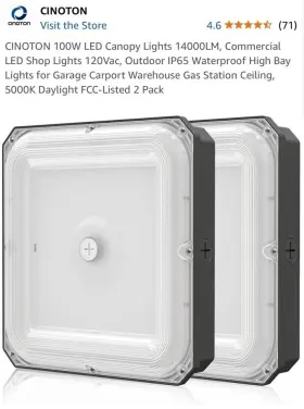 HB026BH2 CINOTON Led Canopy Lights Ou