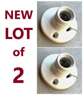 860-S CIRCLE F Chain Base Porcelain Box Mount Lampholder