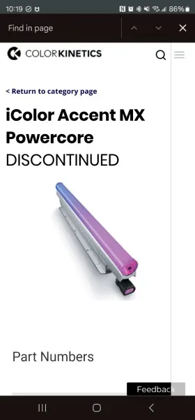 123-000018-00 COLOR KINETICS Icolor Accent Mx Powercore