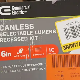 54024311 COMMERCIAL ELECTRIC Canless Recessed Recess Dimmable