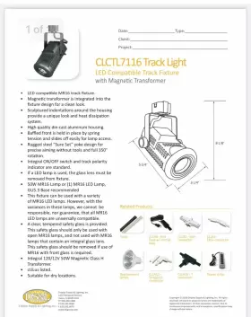 CTL7116 CONTECH LIGHTING Led Vertical Track Lights