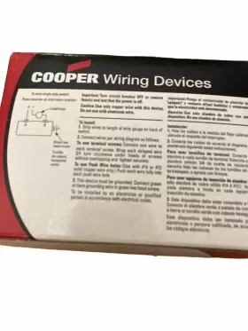 1301-7W COOPER LIGHTING Light Switch Ac Framed Toggle #2