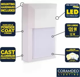 850010404011 CORAMDEO Wall Pack Light Dusk Dawn Photocell #2