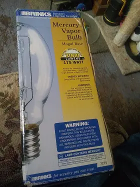 EV017-CL CORDELIA Mercury Vapor Light Bulb Lamp Mogul Base