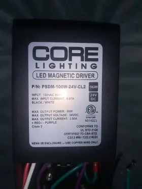 PSDM-100W-24V-CL2 CORE LIGHTING Dimmable Voltage Led Magnetic #3