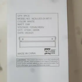 NCA-LED-24-WT-1 CSL Counterattack Undercabinet Light