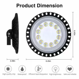 FGS100W110V CUTEVER Ufo High Bay Lights Bright Led Gym #2