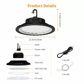 ZB9901305 CUTEVER Pack Ufo Led High Bay Light Fixtures #2