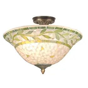 TH70655 DALE TIFFANY Cadena Mosaic Flush Mount