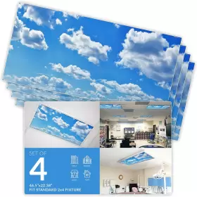 CLD-001-2X4 DECORATIVE LIGHT COVERS Cloud Design Fluorescent