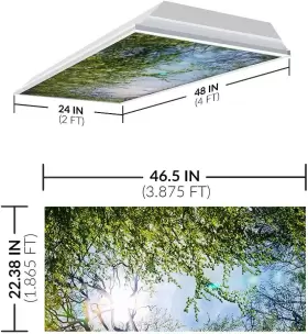 TRE-006-2X4 DECORATIVE LIGHT COVERS Tree Fluorescent Reduce #3