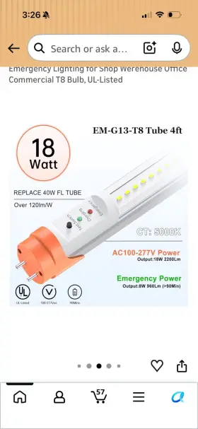 LECC-T84F1 DEPHEN Emergency Led Tube Battery Backup Dual End