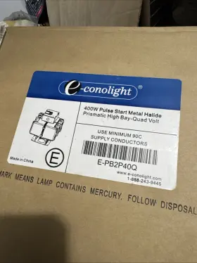 E-HB2P40Q E-CONOLIGHT Pulse Start Halide High Bay Quad Volt