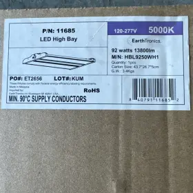 11685 EARTHTRONICS Led Linear Highbay