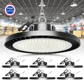 300W-HIGH-BAY-LIGHT ELEKICO Pack Hooks Cables Led