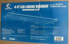 E3HBD300D-850Z ENERGETIC Led Linear High Bay Watts Dimmable