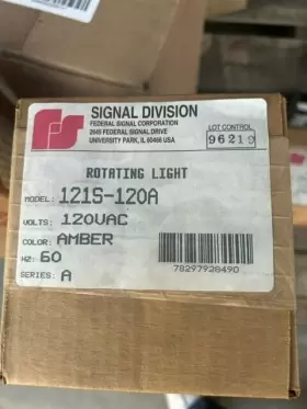 121S-120A FEDERAL SIGNAL Vitalite Amber Rotating Beacon Light #3