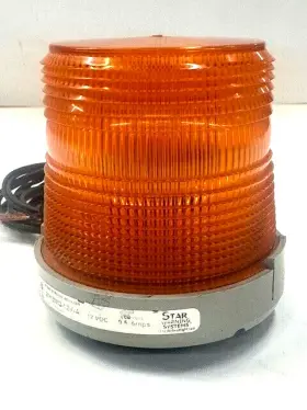 201ZMQ-12V-A FEDERAL SIGNAL Star Strobe Beacon Amber Warning #3