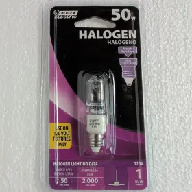 017801020663 FEIT Electric Halogen Bulb Mini Candelabra Base