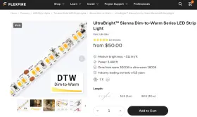 E-35337 FLEXFIRELED Dim Led Strip Light Dimmable Tape