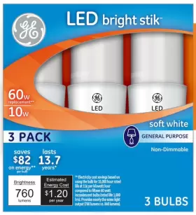 79368 GE Lighting Pack Led Bright Stik Dimmable