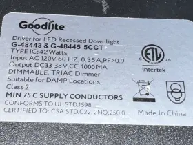 G-48443 GOODLITE Driver Led Recessed Recess Downlight #2
