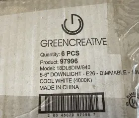 97996 GREEN CREATIVE Led Downlight