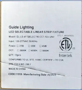 GL-LS-4FTSELECTW-CCT-10V-UNV GUIDE LIGHTING Lights #2