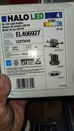 EL406927 HALO Led Light Engine Cri Energy Star