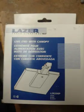 LZR200P HALO Lazer Track Lighting End Canopy