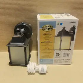 393810 HAMPTON BAY Exterior House Wall Lantern Dusk Dawn Ak