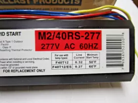 M2-40RS-277 HOWARD INDUSTRIES Rapid Start Magnetic Ballast #2